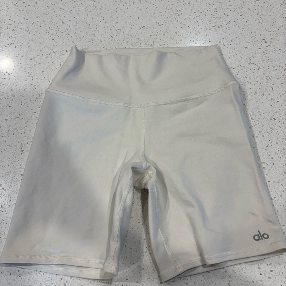 ALO Yoga Off-White Bike Shorts